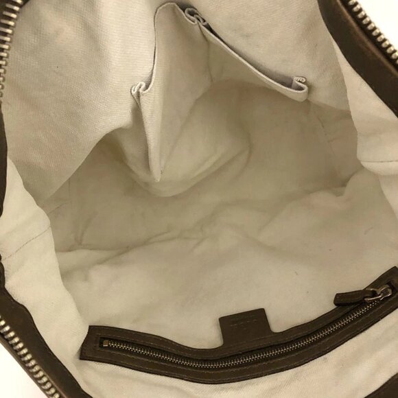 GUCCI GG Logo Canvas Leather Shoulder Tote Bag Brown/2BH2464 - Picture 9 of 12